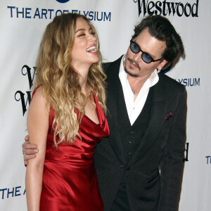 Johnny Depp et sa femme Amber Heard - 9 ème Gala Annuel "The Art Of Elysium" à Culver City le 9 janvier 2016.