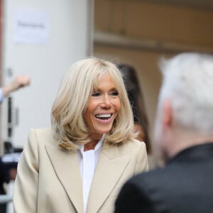 Exclusif - La Première Dame Brigitte Macron - Symphonie pour la vie - Les artistes se mobilisent pour les soignants - Une grande soirée musicale au Théâtre du Châtelet à Paris diffusée le 24 juin en prime time sur France 3. Le 15 juin 2020. © Dominique Jacovides/Bestimage