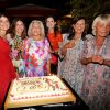 Exclusif - Christian Bîmes, Kimberley Pariente, Leslie Pariente, Jacqueline Veyssière, Caroline Barclay lors de la soirée d'inauguration de l'Hôtel Lou Pinet et du restaurant Beefbar à Saint-Tropez, le 11 juillet 2020. © Luc Boutria / Nice Matin / Bestimage