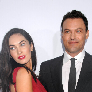 Megan Fox et son mari Brian Austin Green - Soirée pour célébrer les 60 ans de la marque Ferrari aux Etats-Unis, à Beverly Hills, le 11 octobre 2014.