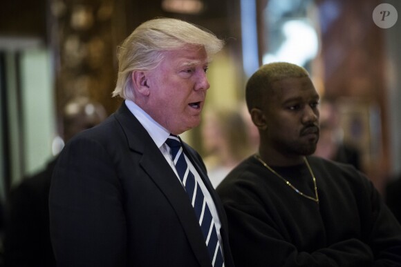 Donald Trump et Kanye West lors de leur rencontre à la Trump Tower à New York, le 13 décembre 2016.