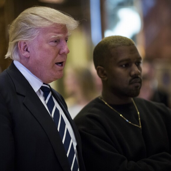 Donald Trump et Kanye West lors de leur rencontre à la Trump Tower à New York, le 13 décembre 2016.