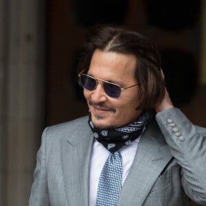 Johnny Depp arrive à la Royal Courts of Justice à Londres le 16 juillet 2020.