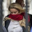 Amber Heard et Johnny Depp arrivent à la Cour Royale de justice à Londres dans le cadre d'un procès en diffamation contre le journal The Sun le 9 juillet 2020.