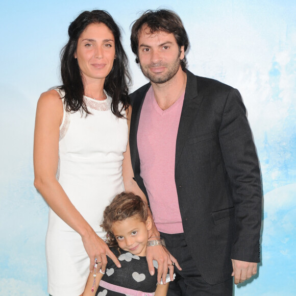 Christophe Dominici, son épouse Loretta et leur fille à Paris en 2012. © Guillaume Gaffiot /Bestimage