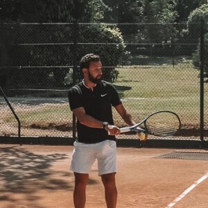 Cyril Hanouna en plein match de tennis, le 3 juin 2020, photo Instagram