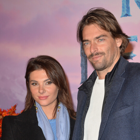 Camille Lacourt et sa compagne Alice Detollenaere (Miss Bourgogne 2010) - Projection exceptionelle de "La Reine des Neiges 2 " au Grand Rex à Paris le 13 novembre 2019. © Veeren Ramsamy/Bestimage