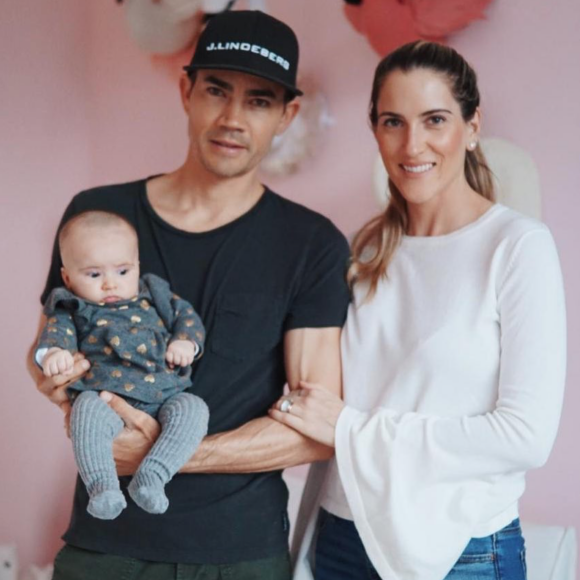 Camilo Villegas, son épouse Maria et leur fille Mia. Janvier 2019.