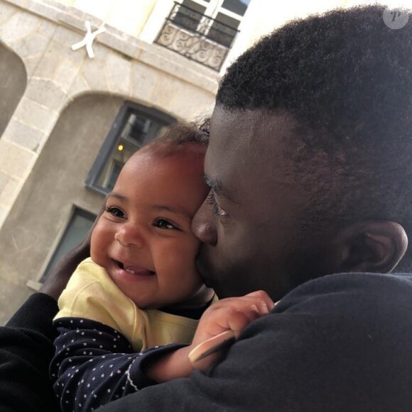 M'Baye Niang avec sa fille Louna, juin 2020, sur Instagram