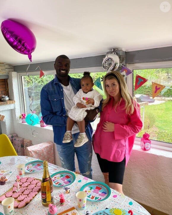 Emilie Fiorelli et M'Baye Niang pour les 2 ans de leur fille Louna, le 22 avril 2020