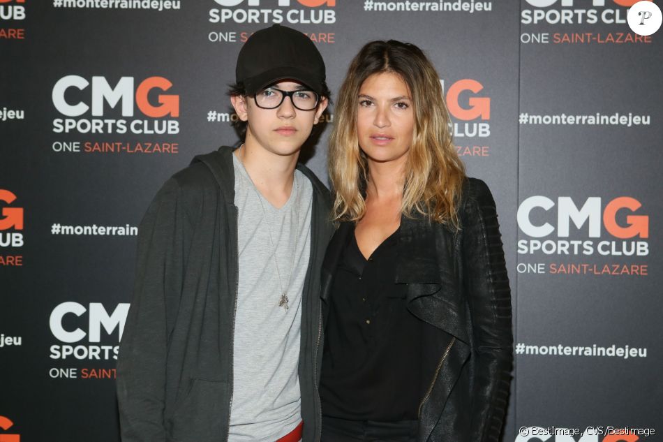 Isabelle Funaro et son fils Sean - Inauguration du CMG Sports Club ONE ...