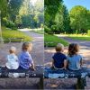 Le prince Gabriel et le prince Alexander de Suède, les deux enfants du prince Carl Philip et de la princesse Sofia, grandissent à vue d'oeil : la preuve avec le remake en juillet 2020 (à droite) de leur photo d'août 2018, à la Villa Solliden, à Borgholm.