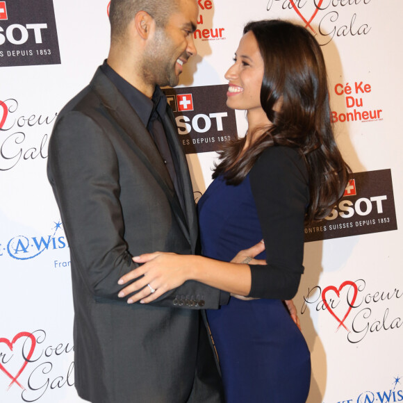 Tony Parker et Axelle Francine - Tony Parker parraine le 8eme gala de charite "Par Coeur" pour l'association "Make a Wish" a l' abbaye Paul Bocuse a Collonges le 26 septembre 2013.