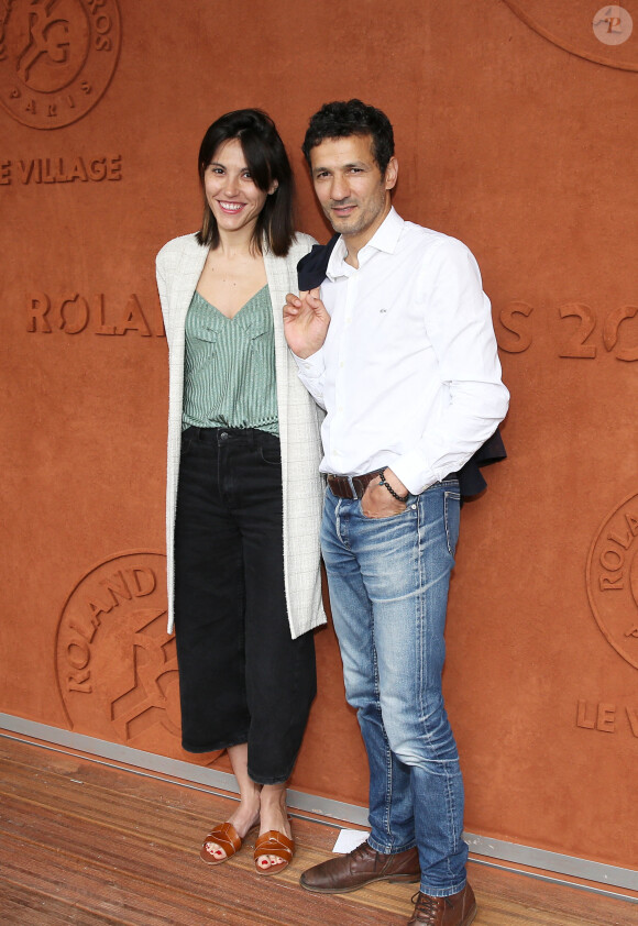 Kamel Belghazi et sa compagne Marine Thierry au village lors des internationaux de France de tennis de Roland Garros, Jour 3, à Paris le 29 mai 2018. © Dominique Jacovides / Cyril Moreau / Bestimage 