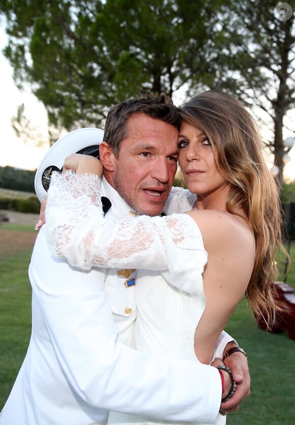 Exclusif - Benjamin Castaldi et sa femme Aurore Aleman - Cérémonie religieuse - Mariage de Benjamin Castaldi et Aurore Aleman au Mas de La Rose à Eygalières, le 27 août 2016. © Jacovides-Moreau/Bestimage