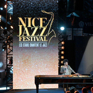 Exclusif - China Moses et André Manoukian durant le premier jour d'enregistrement de l'émission de télévision "Nice Jazz Festival" au Théâtre de Verdure à Nice, le 24 juillet 2020. © Bruno Bebert/Bestimage