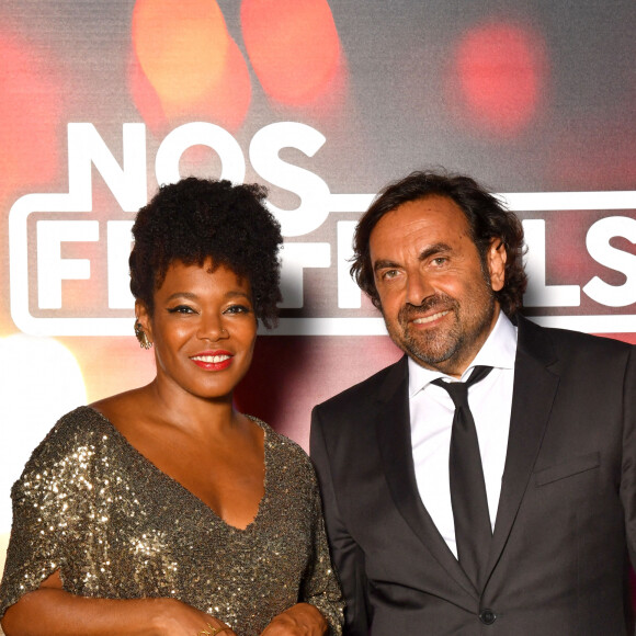 Exclusif - China Moses et André Manoukian durant le photocall du deuxième jour des répétitions de l'émission de télévision "Nice Jazz Festival" au Théâtre de Verdure à Nice le 25 juillet 2020. © Bruno Bebert / Bestimage