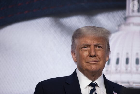 Le Président américain Donald J.Trump prend la parole lors de la réunion 2020 du Conseil pour la politique nationale au Ritz Carlton à Arlington, en Virginie, le jeudi 20 août 2020. 