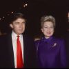 Donald Trump, sa soeur Maryanne Trump Barry et son frère Robert Trump lors de l'inauguration du Trump Taj Mahal Casino and Resort à Atlantic City en Avril 1990. © Sonia Moskowitz/Globe