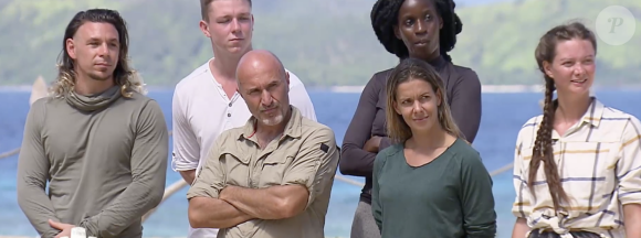 L'équipe des verts représentant l'Est lors du premier épisode de "Koh-Lanta, Les 4 Terres", diffusé le 28 août 2020 sur TF1.
