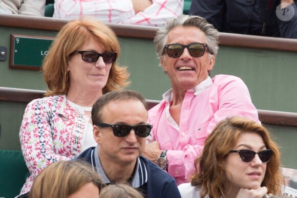 Gérard Holtz et Muriel Mayette-Holtz à Roland-Garros le 3 juin 2017.