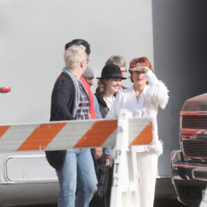 Exclusif - Meryl Streep sur le tournage du film "The Prom" à Los Angeles le 24 février 2020.