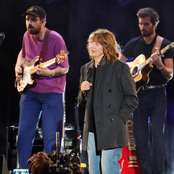 Exclusif - Jane Birkin sur scène lors du Festival des Festivals au parc de saint-Cloud le 26 août 2020. Un spectacle diffusé en live sur France 2.