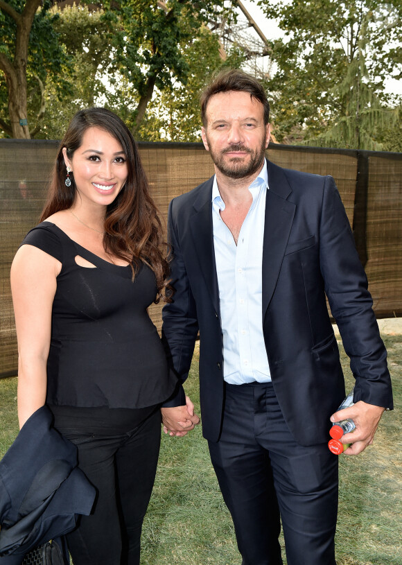 Exclusif - Samuel Le Bihan et sa compagne Angela (Enceinte) - People et Backstage du Grand concert de Musique classique du 14 juillet au Champs de Mars à Paris. Le 14 juillet 2018 © Guirec-Gorassini-Veeren / Bestimage