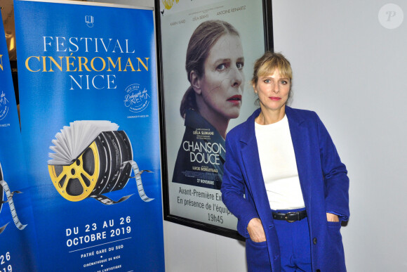 Karin Viard au photocall du film "Chanson douce" lors du festival Cinéroman à Nice le 24 octobre 2019. © Norbert Scanella / Panoramic / Bestimage