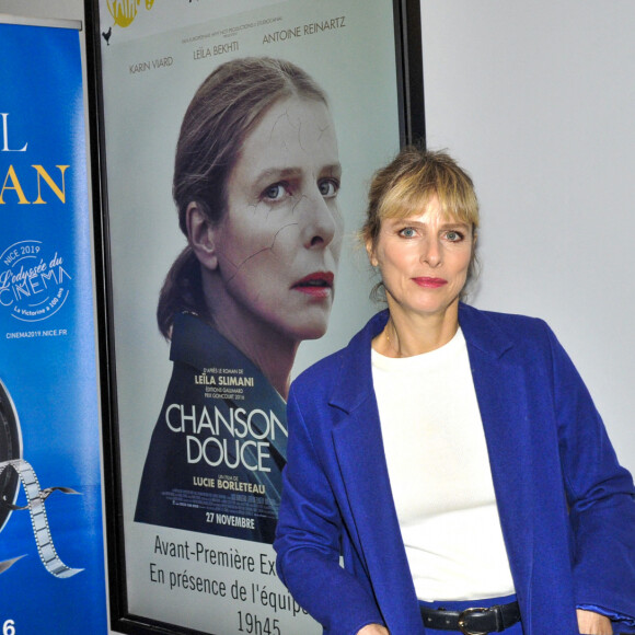 Karin Viard au photocall du film "Chanson douce" lors du festival Cinéroman à Nice le 24 octobre 2019. © Norbert Scanella / Panoramic / Bestimage