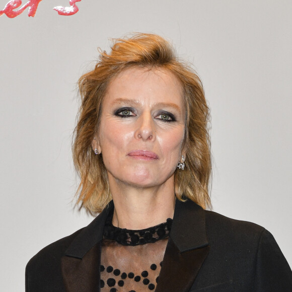 Karin Viard (César de la Meilleure actrice dans un second rôle pour le film "Les chatouilles") - Photocall du dîner de la 44e cérémonie des César au Fouquet's à Paris. Le 22 février 2019. © Pierre Perusseau / Bestimage
