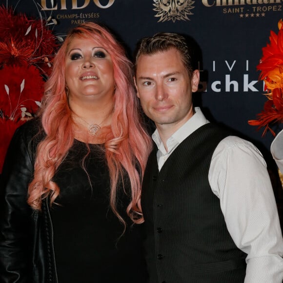 Loana et son compagnon Frédéric Cauvin - Photocall "Top Model Belgium 2015" au Lido à Paris. Le 10 mai 2015