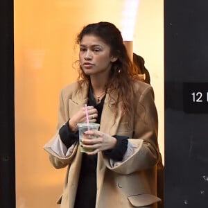 Zendaya et Jacob Elordi font du shopping, s'embrassent, prennent des selfies et font un doigt d'honneur aux photographes à New York, le 3 février 2020.