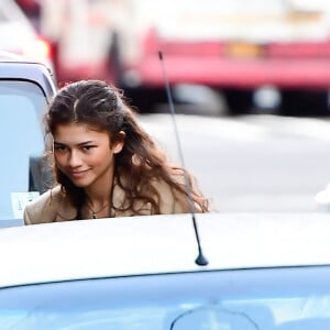 Exclusif - Zendaya et Jacob Elordi font du shopping, s'embrassent, prennent des selfies et font un doigt d'honneur aux photographes à New York, le 3 février 2020.