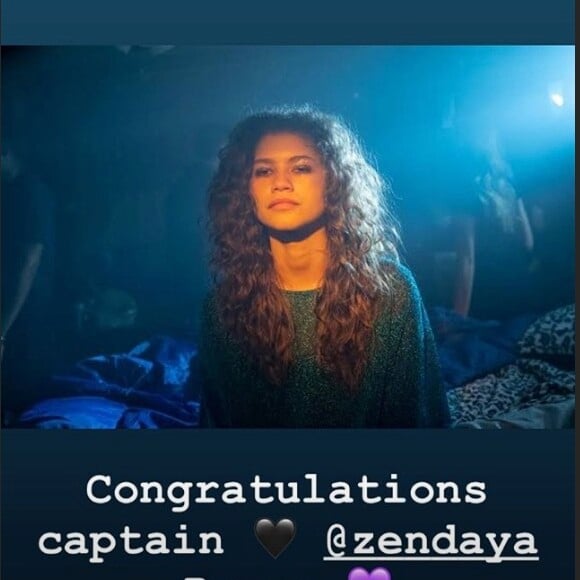 Jacob Elordi félicite son ex Zendaya sur Instagram. Le 22 septembre 2020.