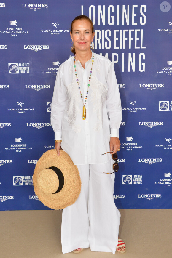 Exclusif - Carole Bouquet - Photocall - Longines Paris Eiffel Jumping au Champ de Mars à Paris, le 7 juillet 2019. © Veeren Ramsamy/Bestimage 