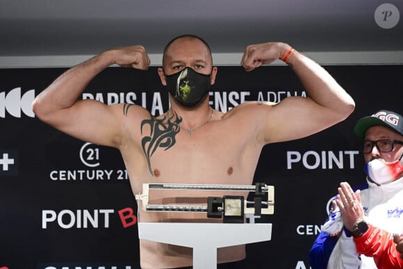 Johann Duhaupas en conférence de presse à la veille de son match de boxe contre Tony Yoka, à Paris La Défense Arena. Nanterre, le 24 septembre 2020. © JB Autissier / Panoramic / Bestimage