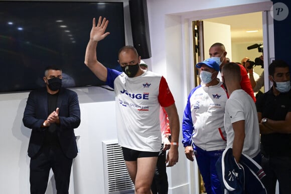 Johann Duhaupas en conférence de presse à la veille de son match de boxe contre Tony Yoka, à Paris La Défense Arena. Nanterre, le 24 septembre 2020. © JB Autissier / Panoramic / Bestimage