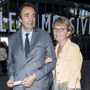 Claude Chirac et son mari Frédéric Salat-Baroux - "Jam Capsule" - Expérience culturelle immersive dans le Hall de la Villette à Paris, le 22 juin 2020.© Olivier Borde/Bestimage