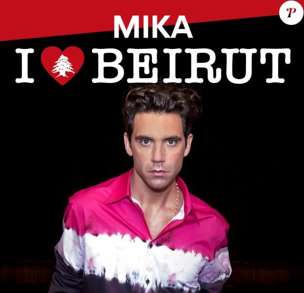 Affiche promo pour le concert organisé par Mika au profit de Beyrouth.