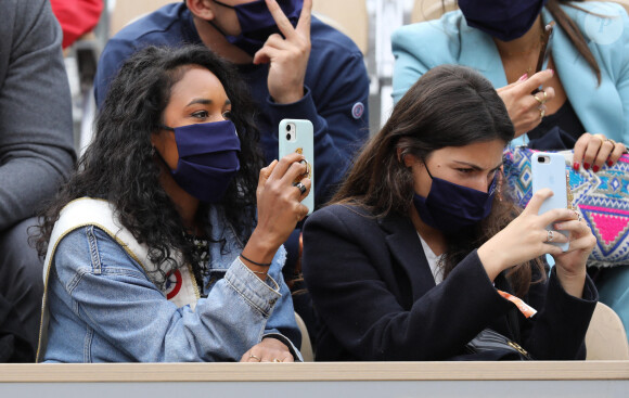 Clémence Botino, Miss France 2020, assiste des Internationaux de France de tennis à Roland Garros. Paris, le 30 Septembre 2020 © Dominique Jacovides / Bestimage