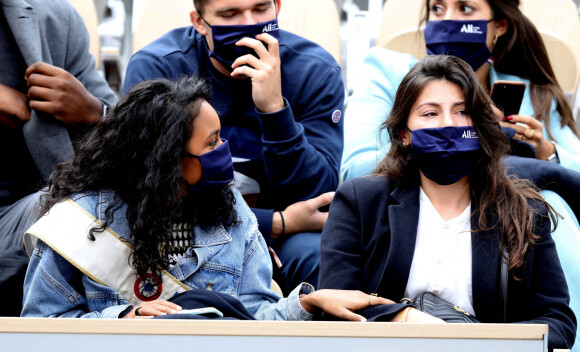 Clémence Botino, Miss France 2020, assiste des Internationaux de France de tennis à Roland Garros. Paris, le 30 Septembre 2020 © Dominique Jacovides / Bestimage