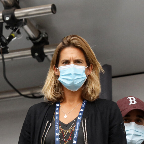Amélie Mauresmo assiste des Internationaux de France de tennis à Roland Garros. Paris, le 30 Septembre 2020 © Dominique Jacovides / Bestimage