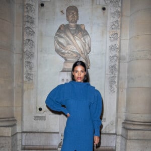 Tina Kunakey arrive au défilé de mode prêt-à-porter printemps-été 2021 "Isabel Marant" à Paris. Le 1er octobre 2020 © Jeremy Melloul / Bestimage