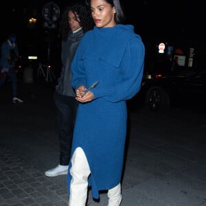 Tina Kunakey et son frère Zakari arrivent au défilé de mode prêt-à-porter printemps-été 2021 "Isabel Marant" à Paris. Le 1er octobre 2020 © Jeremy Melloul / Bestimage