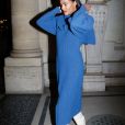 Tina Kunakey arrive au défilé de mode prêt-à-porter printemps-été 2021 "Isabel Marant" à Paris. Le 1er octobre 2020.