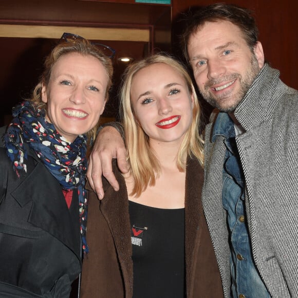 Alexandra Lamy, Chloé Jouannet et son père Thomas Jouannet - Représentation de la pièce "Les Monologues du Vagin" au théâtre le Comédia à Paris, 2018. © Guirec Coadic/Bestimage