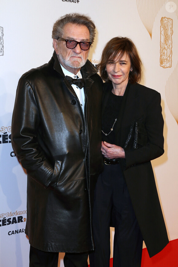 Eddy Mitchell et sa femme Muriel Bailleul - Photocall lors de la 43ème cérémonie des Cesar à la salle Pleyel à Paris, le 2 mars 2018. © Dominique Jacovides - Olivier Borde / Bestimage 