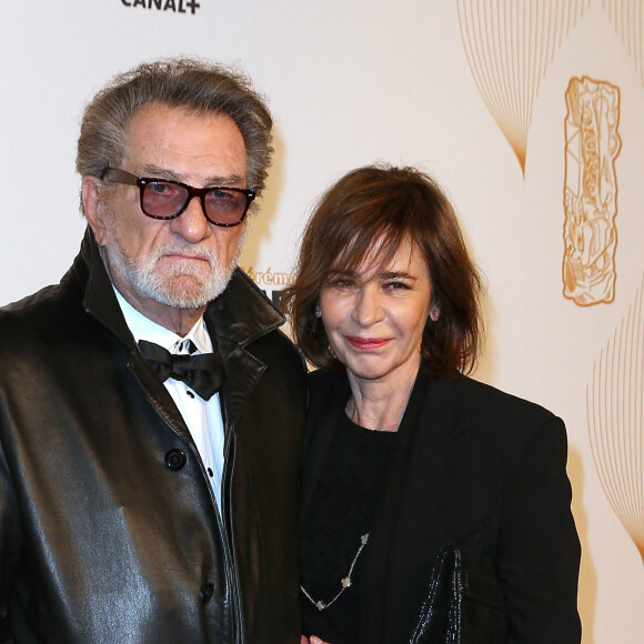 Eddy Mitchell et sa femme Muriel Bailleul - Photocall lors de la 43ème cérémonie des Cesar à la salle Pleyel à Paris, le 2 mars 2018. © Dominique Jacovides - Olivier Borde / Bestimage 
