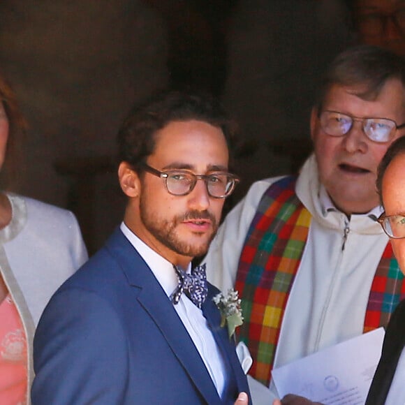 Ségolène Royal et François Hollande - Mariage de Thomas Hollande et de la journaliste Emilie Broussouloux l'église de Meyssac en Corrèze, près de Brive, ville d'Emiie. Le 8 Septembre 2018. © Patrick Bernard-Guillaume Collet / Bestimage